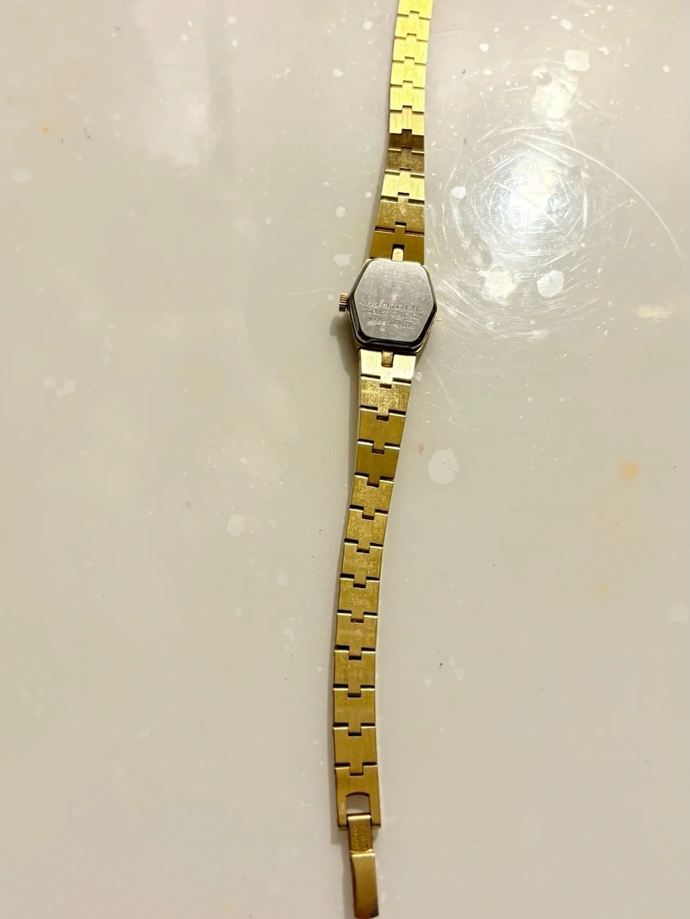 Lorus V235-5080 Quartz Analog Women's Gold Tone Hexagon Bracelet Watch